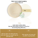  Lõi phấn phủ trang điểm nâng tone kiềm dầu Thefaceshop Gold Collagen Ampoule Two Way Pact refill 