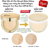  Phấn phủ trang điểm dạng nén cao cấp 2 trong 1 Gold Collagen Ampoule Two Way Pact The Face Shop fmgt 9.5g SPF40 PA+++ 