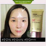  Kem chống nắng nâng tone trắng hồng TheFaceShop power long lasting pink tone up sun cream Spf50+ 50ML 