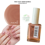  Sơn móng Cao cấp Dễ sơn Nhanh khô Màu sắc bền đẹp THE FACE SHOP fmgt easy gel NAIL POLISH 10ml 