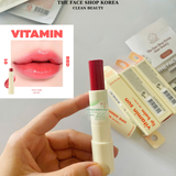 Son dưỡng môi có màu Chống nắng bảo vệ môi THE FACE SHOP Vitamin Sun Lip Balm 3.9g 