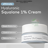  Kem Dưỡng Thuần Chay THE FACE SHOP Dưỡng Ẩm Mềm Da Alltimate Hyaluronic Squalane 1% Cream 50ml 