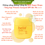  Kem Chống nắng dạng lỏng chiết xuất VITAMIN sáng da Belif Super Drops - Multi Vitamin Sunquid (SPF 50+, PA++++) 50ml 