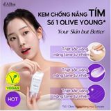  Kem chống nắng nâng tone  hiệu chỉnh màu da d'Alba Waterfull Tone Up PURPLE Correcting Sun Cream SPF50+ PA++++ 50ml 