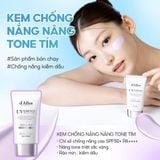  [SET 3 Tuýt] Kem chống nắng nâng tone  hiệu chỉnh màu da d'Alba Waterfull Tone Up PURPLE Correcting Sun Cream SPF50+ PA++++ 50ml 