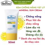  Kem Chống Nắng Vật Lý Màng Khoáng DR.BELMEUR MINERAL SUN CREAM SPF 48 +++ 50ml 