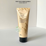  Sữa rửa mặt trắng da The Face Shop cấp ẩm Hàn Quốc có hạt Rice Water Bright Rice Bran Foaming Cleanser 150ml 
