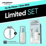  Set Kem lót kiềm dầu Code Glokolor Fix-on Primer 30ml và Dạng thỏi 4g mịn da che phủ lỗ chân lông bền màu 24h 