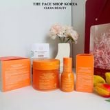  Toner Pad dưỡng ẩm Làm Sáng da Mờ thâm THE FACE SHOP Brightening Toner Pad Tangerine Vita C Bright 180ml 