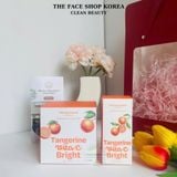  Toner Pad dưỡng ẩm Làm Sáng da Mờ thâm THE FACE SHOP Brightening Toner Pad Tangerine Vita C Bright 180ml 