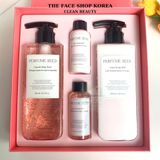 Bộ Sữa Tắm Và Sữa Dưỡng Thể Hương Nước Hoa Hồng Lưu Hương Lâu THEFACESHOP PERFUME SEED SPECIAL BODY SET (4pcs) 