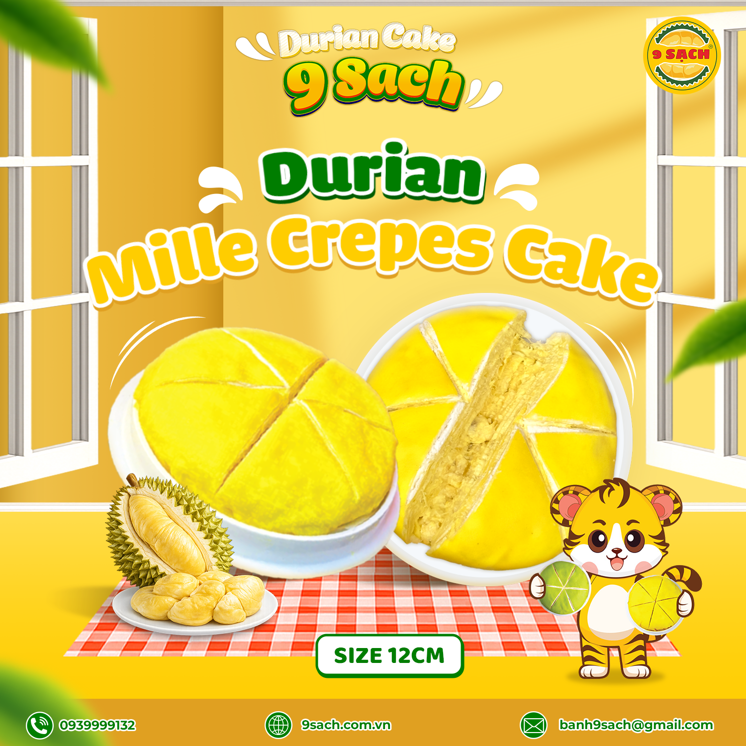  DURIAN MILLE CREPES CAKE 12CM (380G) 
