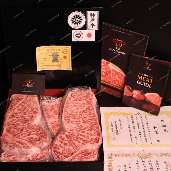  STRIPLOIN - THĂN NGOẠI THỊT BÒ KOBE NHẬT A5 THƯỢNG HẠNG 