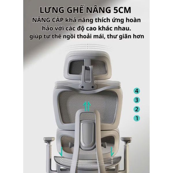 Ghế Công Thái Học LS900 Full Lưới Ngả Lưng Có Gác Chân | Ghế công thái học Cao Cấp Cho Dân Văn Phòng, Game Thủ.