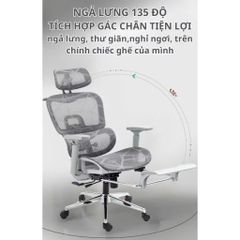 Ghế Công Thái Học LS900 Full Lưới Ngả Lưng Có Gác Chân | Ghế công thái học Cao Cấp Cho Dân Văn Phòng, Game Thủ.