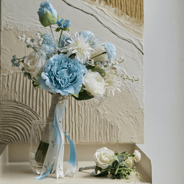  HOA CƯỚI - MẪU ĐƠN XANH 