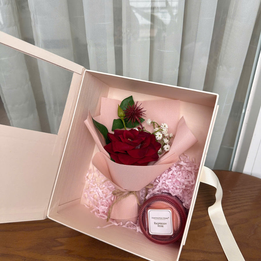  FLORA BOX - RED PINK ( hộp trắng) 
