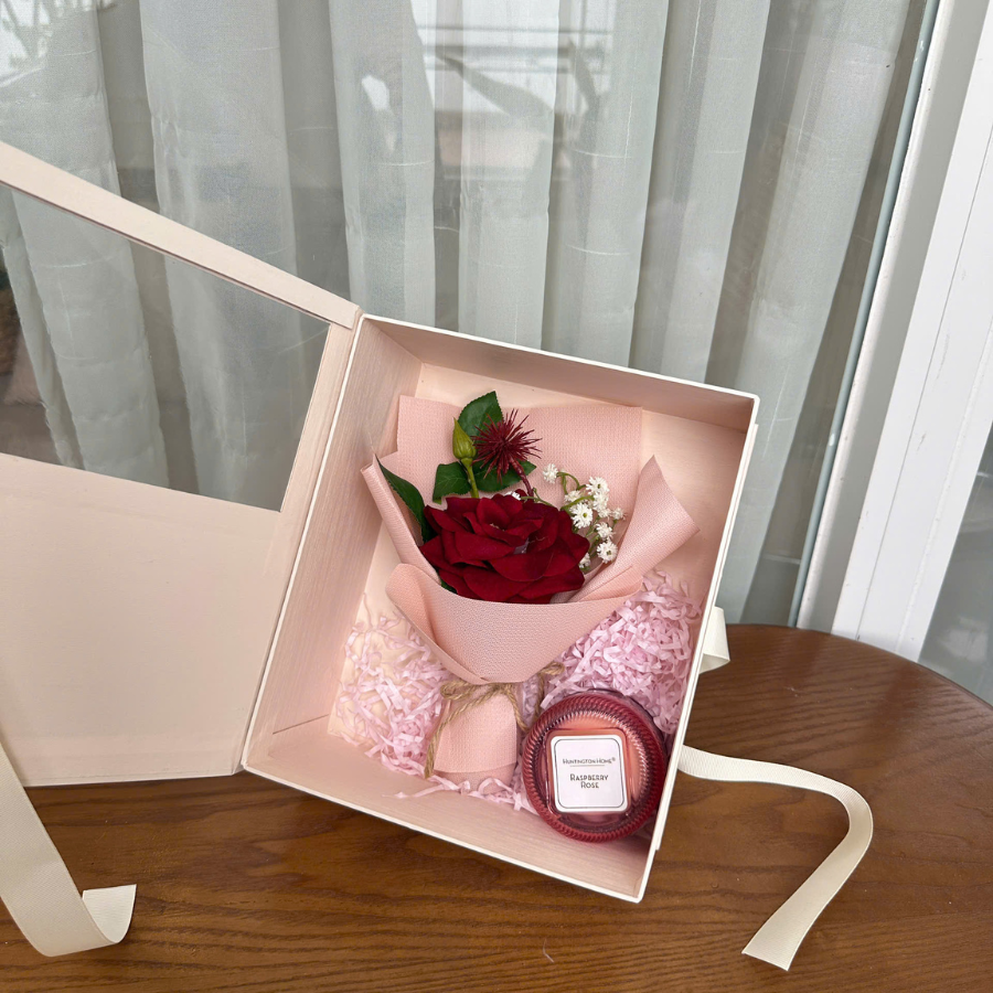  FLORA BOX - RED PINK ( hộp trắng) 