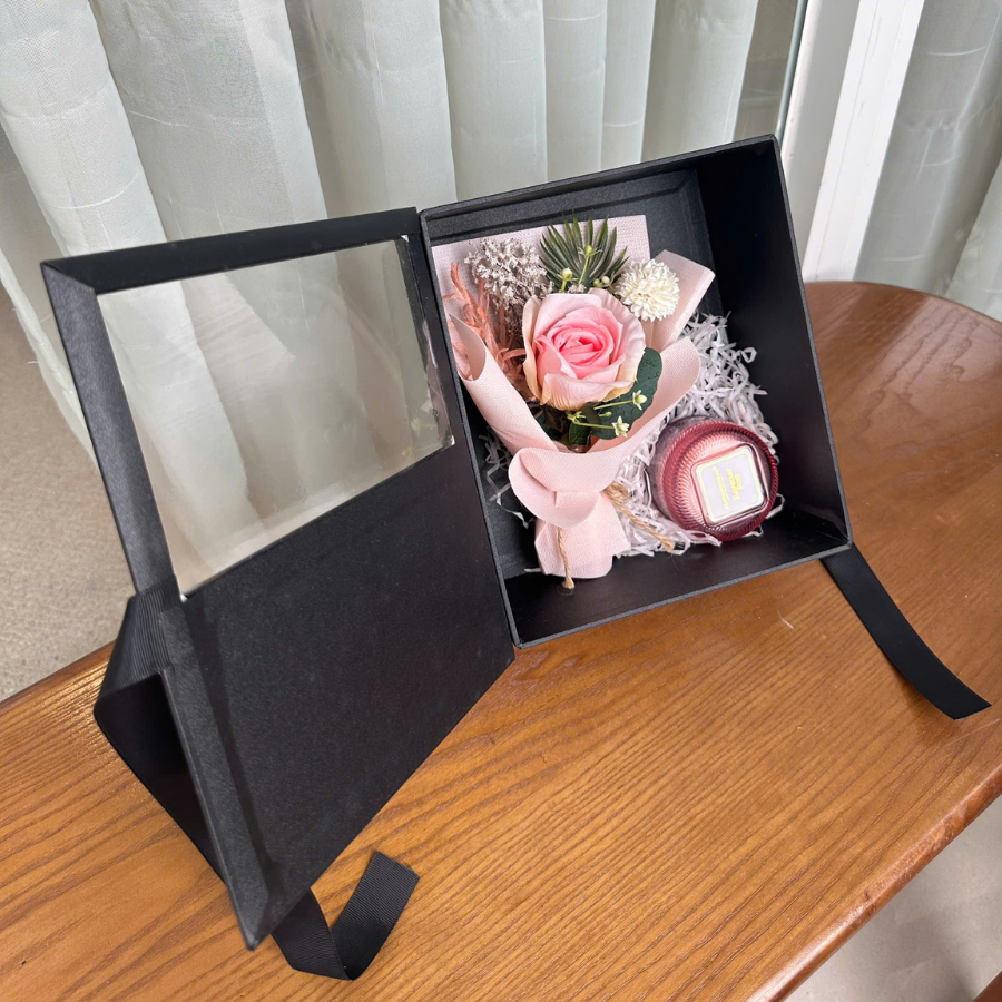  FLORA BOX - PINK ORANGE ( hộp đen ) 