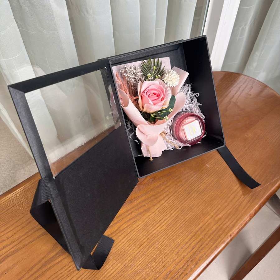  FLORA BOX - PINK ORANGE ( hộp đen ) 