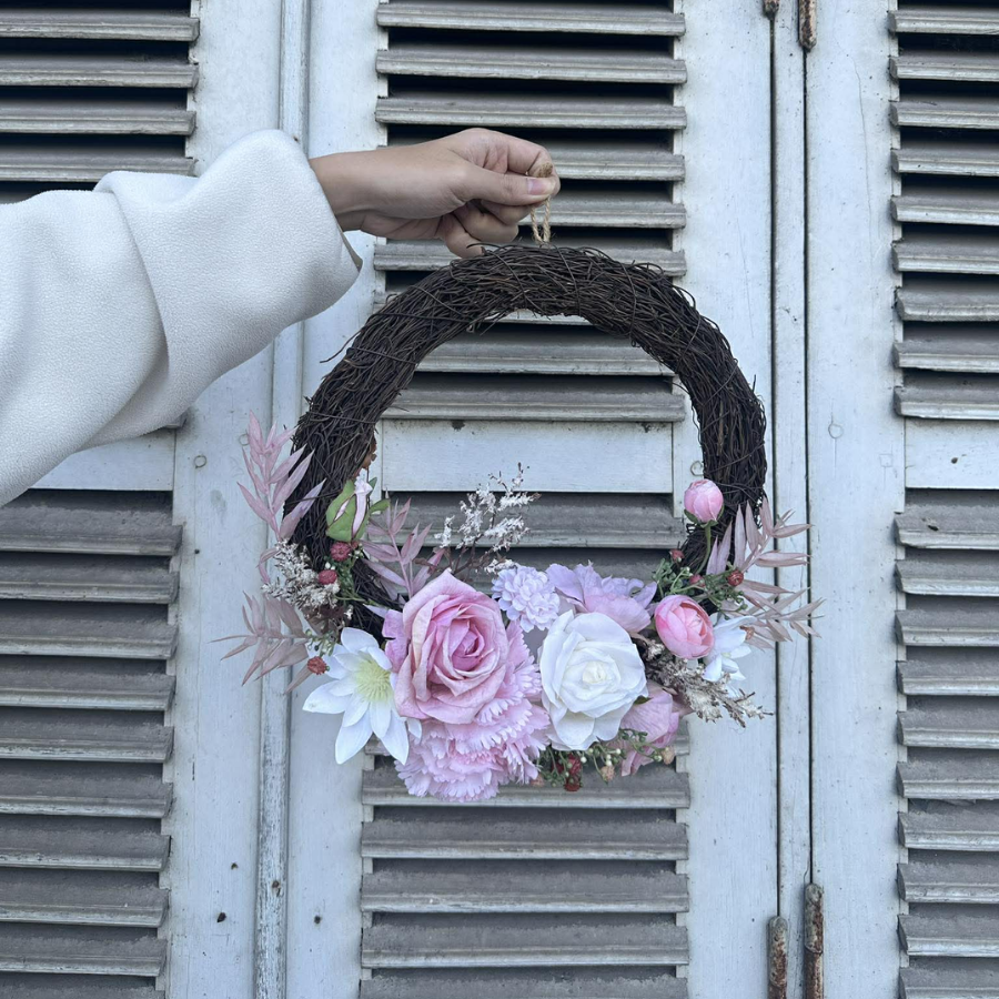  VÒNG HOA NOEL HỒNG 