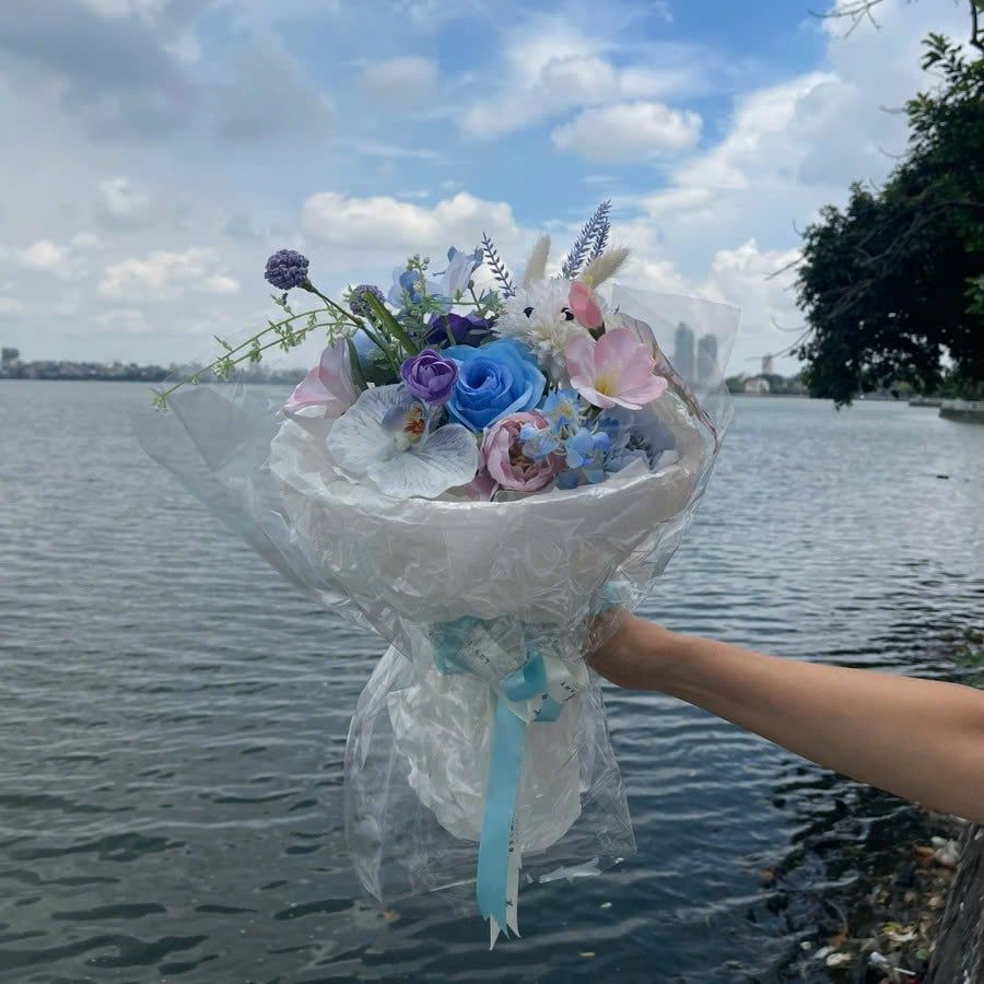  HOA BÓ - PASTEL BLUE 