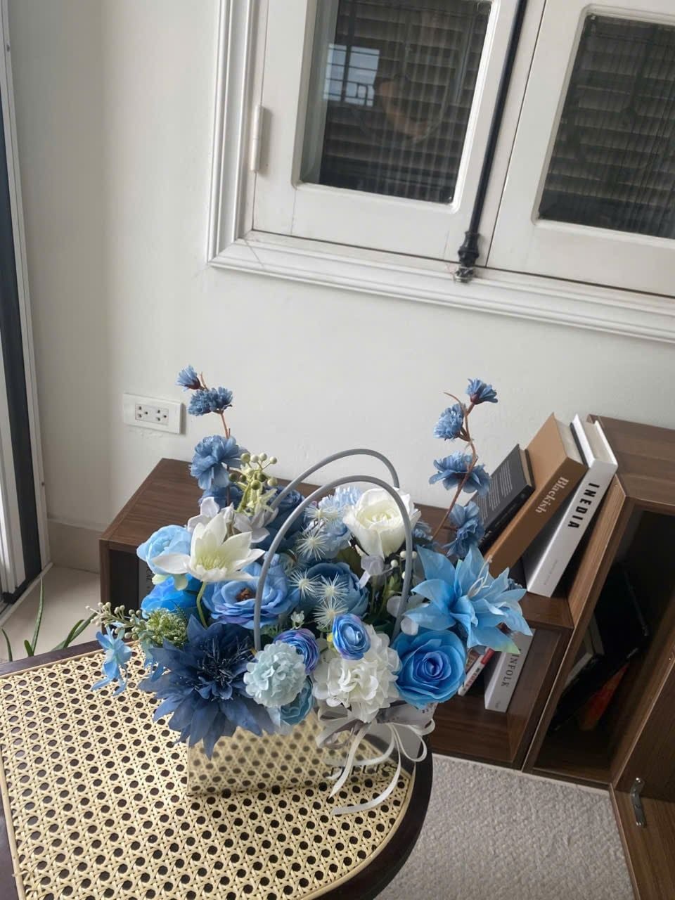  GIỎ FLEURS - TRẮNG XANH 