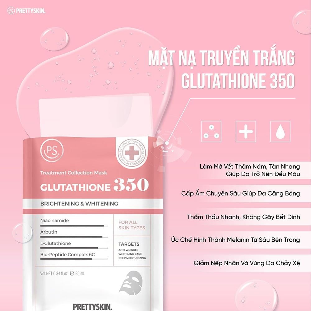 mặt nạ glutathione 8809733215369 giấy Pretty-Skin Collection 25ml #Glutathione 350 – KIM MAMA Wolverine stack BPC157 TB500 Healing peptides Research peptides