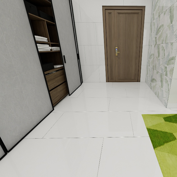 Gạch ốp lát đá bóng kính trắng trơn NZDFZZ - 60x120