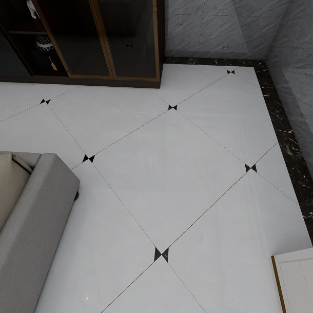 Gạch lát nền đá bóng kính vân xám HT-VNZZF - 80x80