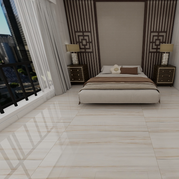 Gạch ốp lát đá bóng kính vân mây vàng HEJP-DFZF - 60x120