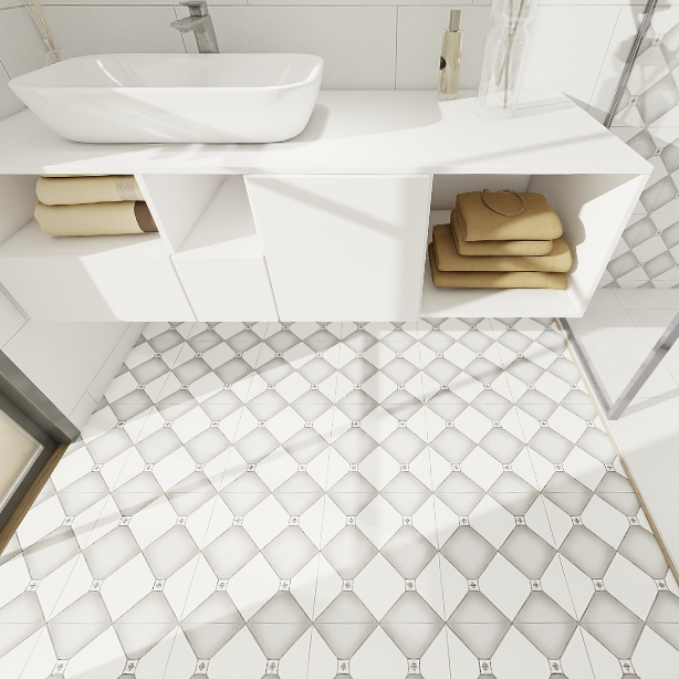 Gạch lát nền đá mờ hoa văn xám TT-GZZFT - 30x30