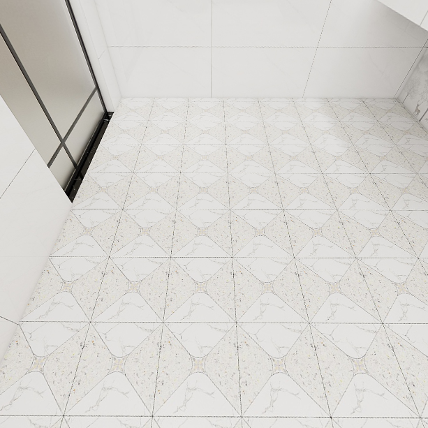 Gạch lát nền đá mờ hoa văn trắng vân GZZGZ - 30x30