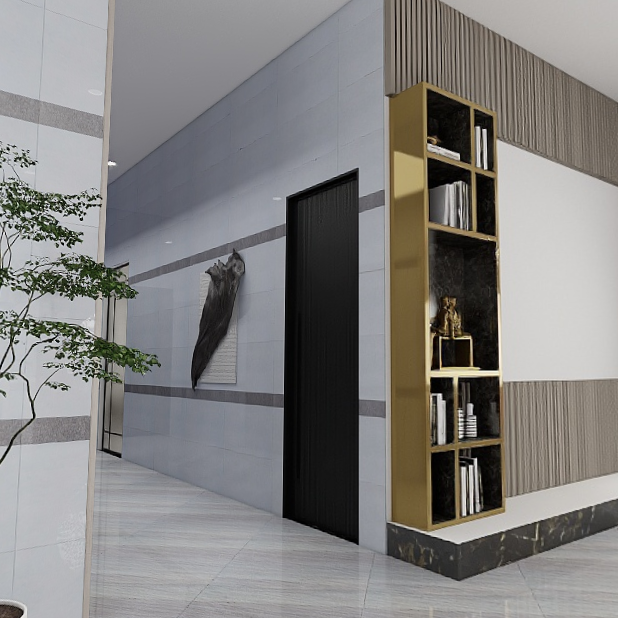 Gạch ốp men bóng vân mây xám điểm sọc TN-HXZF - 40x80