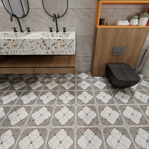  Gạch lát nền đá mờ hoa văn xám TT-GZZFX - 30x30 