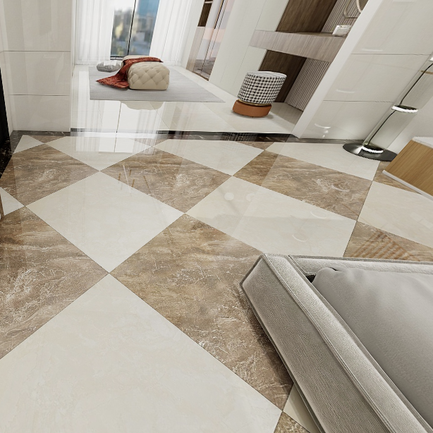 Gạch lát nền đá bóng kính vân kem WG-VZNV - 80x80