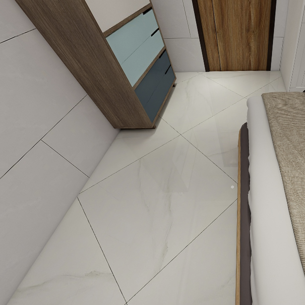 Gạch lát nền đá bóng kính trắng vân khói TK-VZZF - 80x80