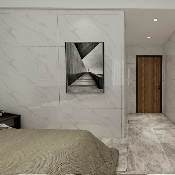 Gạch ốp lát đá bóng kính trắng vân khói TK-DFNMN - 60x120