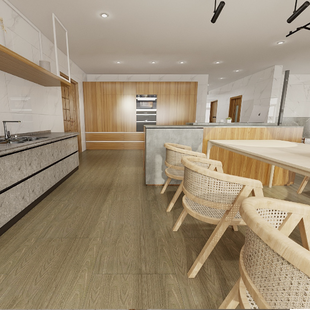 Gạch ốp lát đá mờ vân giả gỗ TBN-NDFZT - 60x120