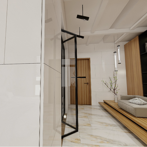  Gạch ốp lát đá bóng kính trắng trơn VH-DFNZZ - 60x120 