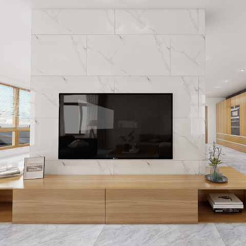  Gạch ốp lát đá bóng kính trắng vân khói TBN-NDFDZ - 60x120 