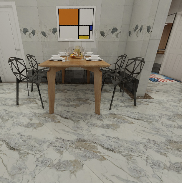 Gạch lát nền đá bóng kính vân đá xám xanh SF-VZZG - 80x80