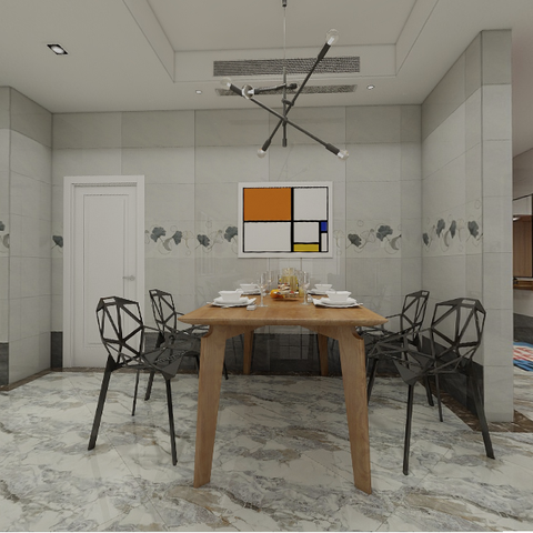  Gạch ốp tường đá bán sứ vân mây xám VG-LUX-HVF - 40x80 