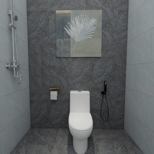 Gạch ốp đá mờ vân đá xám đen M-HVZZV - 40x80