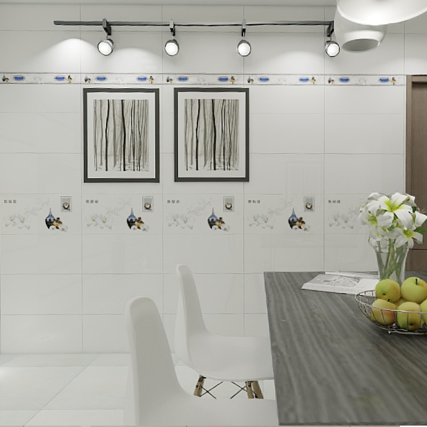 Gạch ốp men bóng vân sọc gợn sóng điểm hoa MK-GNMG - 30x60