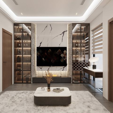  Thiết kế 3D nội thất căn hộ hiện đại 