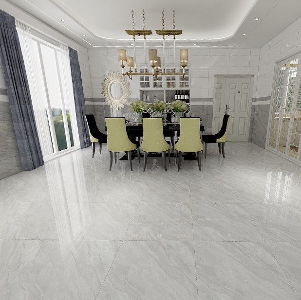 Gạch lát nền đá bán sứ bóng xám vân mây VG-NZXZF 60x60