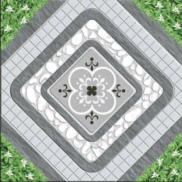 Gạch lát nền sân vườn hoa văn xám GR-MTDD 50x50