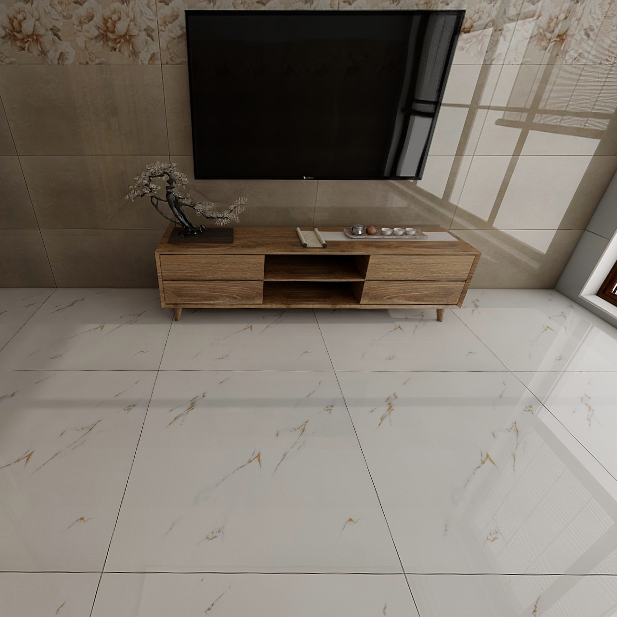 Gạch nền đá bóng kính trắng vân vàng MK-VVZF-N - 80x80