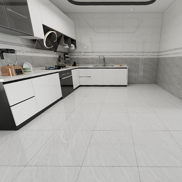 Gạch lát nền đá bán sứ bóng xám vân mây VG-NZXZG 60x60